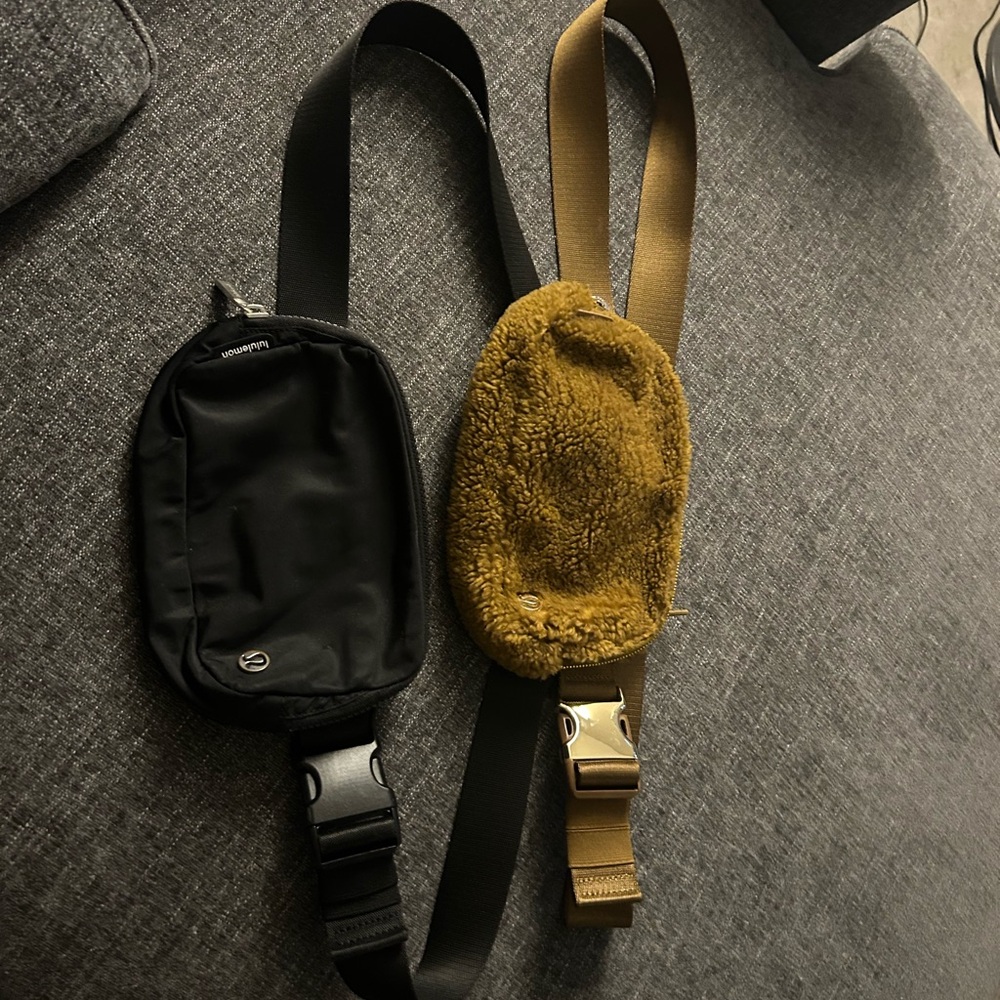 lululemon athletica Black and Tan Crossbody Bags